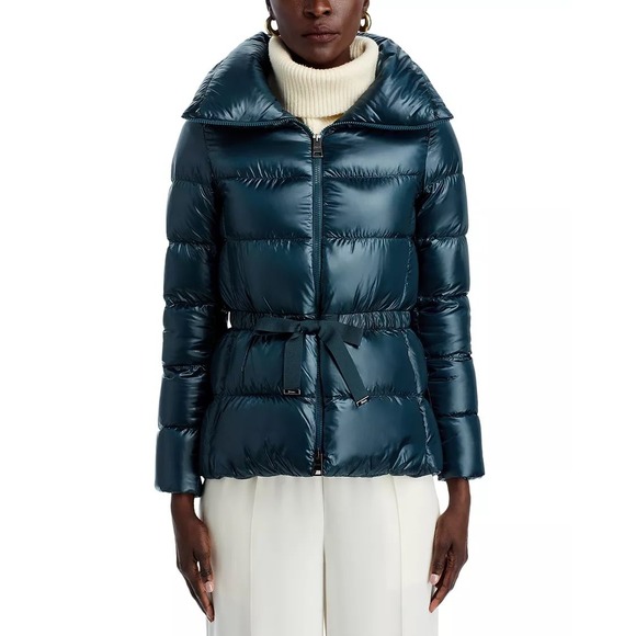 NEW Herno Shiny Puffer Coat in Jade Green $695 - Women's Size IT 46 / US 10 - Picture 4 of 16